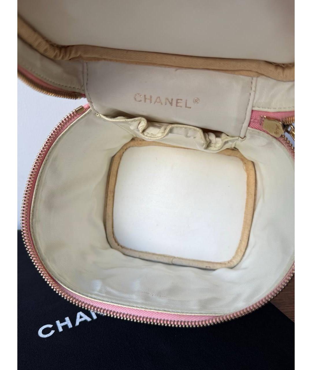 CHANEL Розовая кожаная сумка с короткими ручками, фото 7