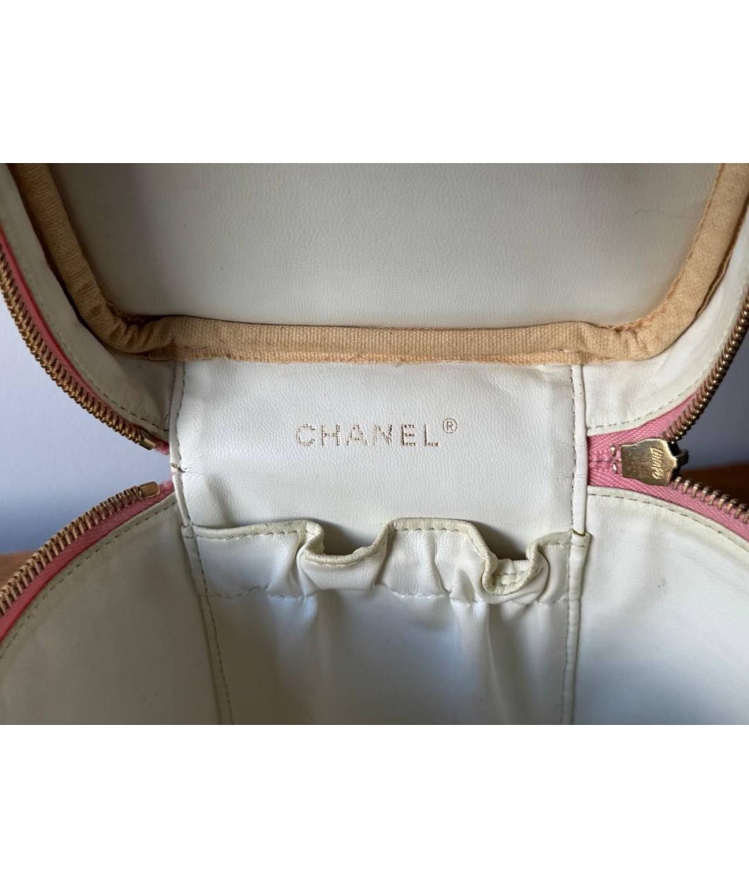 CHANEL Розовая кожаная сумка с короткими ручками, фото 8
