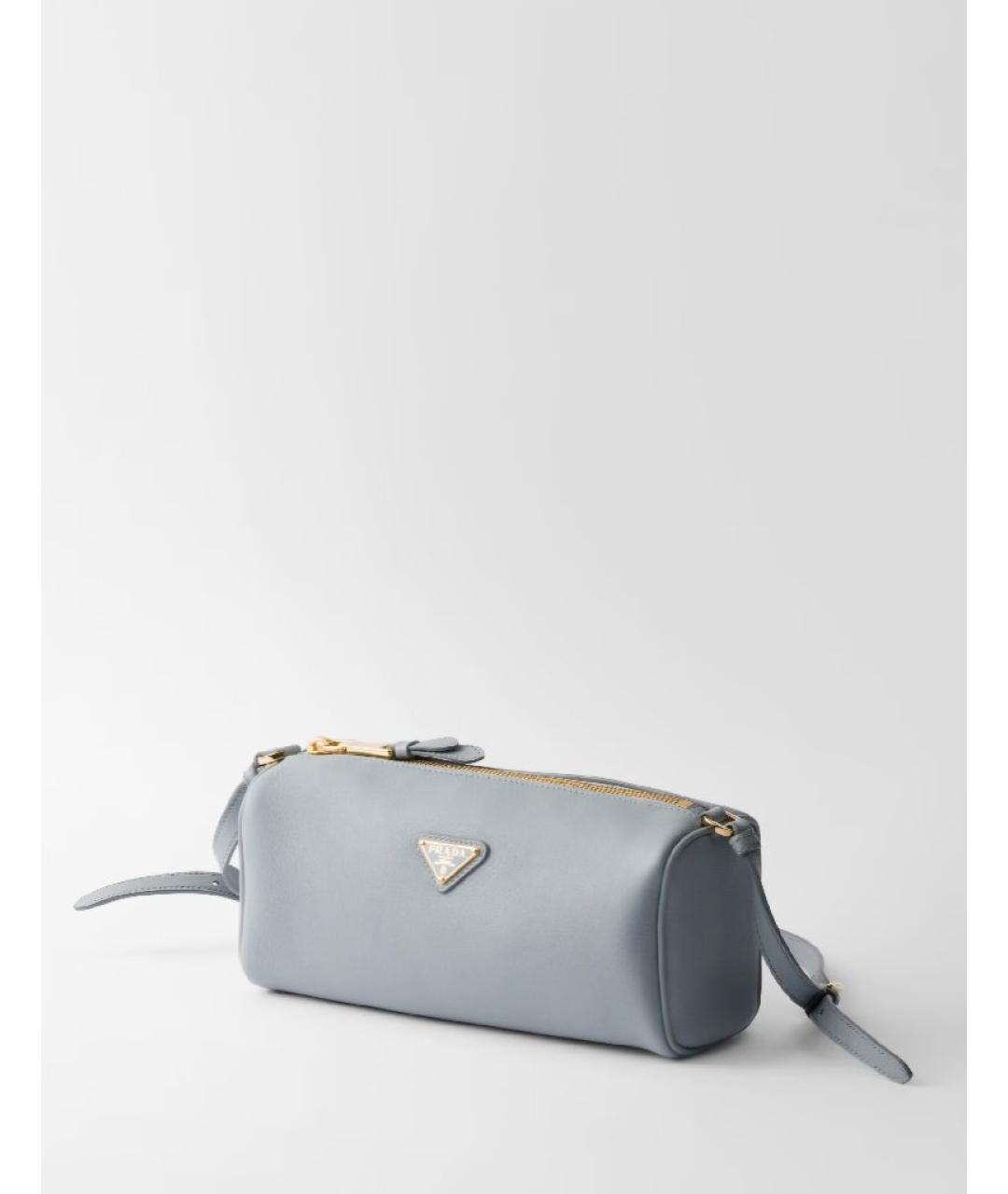 PRADA Голубая кожаная сумка через плечо, фото 2