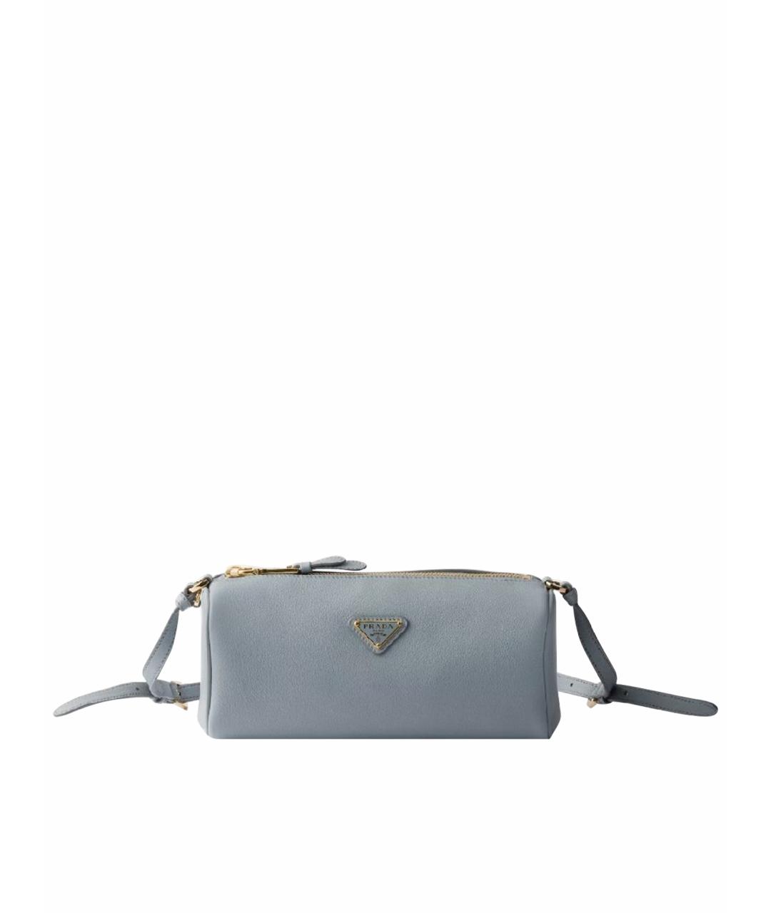 PRADA Голубая кожаная сумка через плечо, фото 1