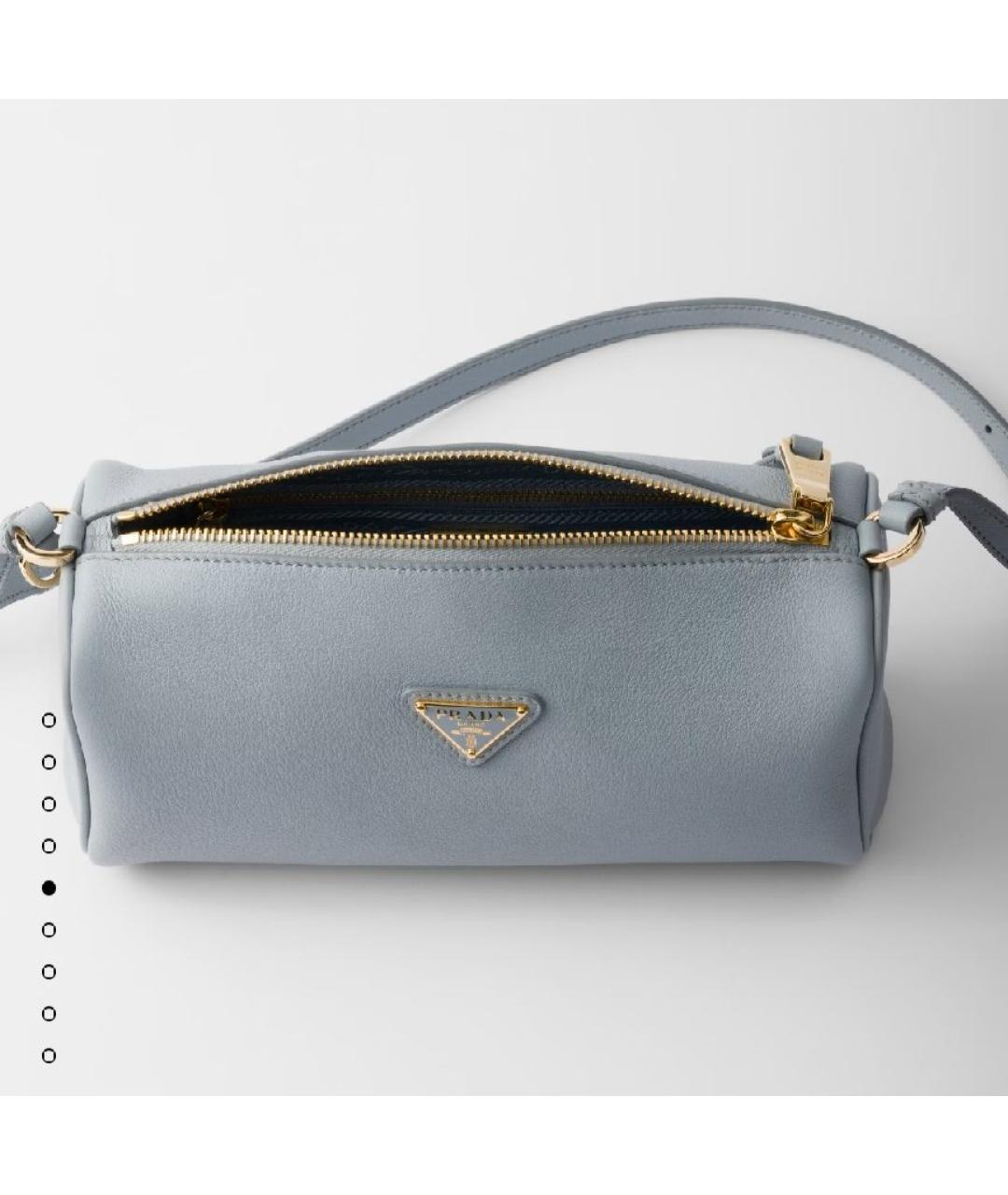 PRADA Голубая кожаная сумка через плечо, фото 4