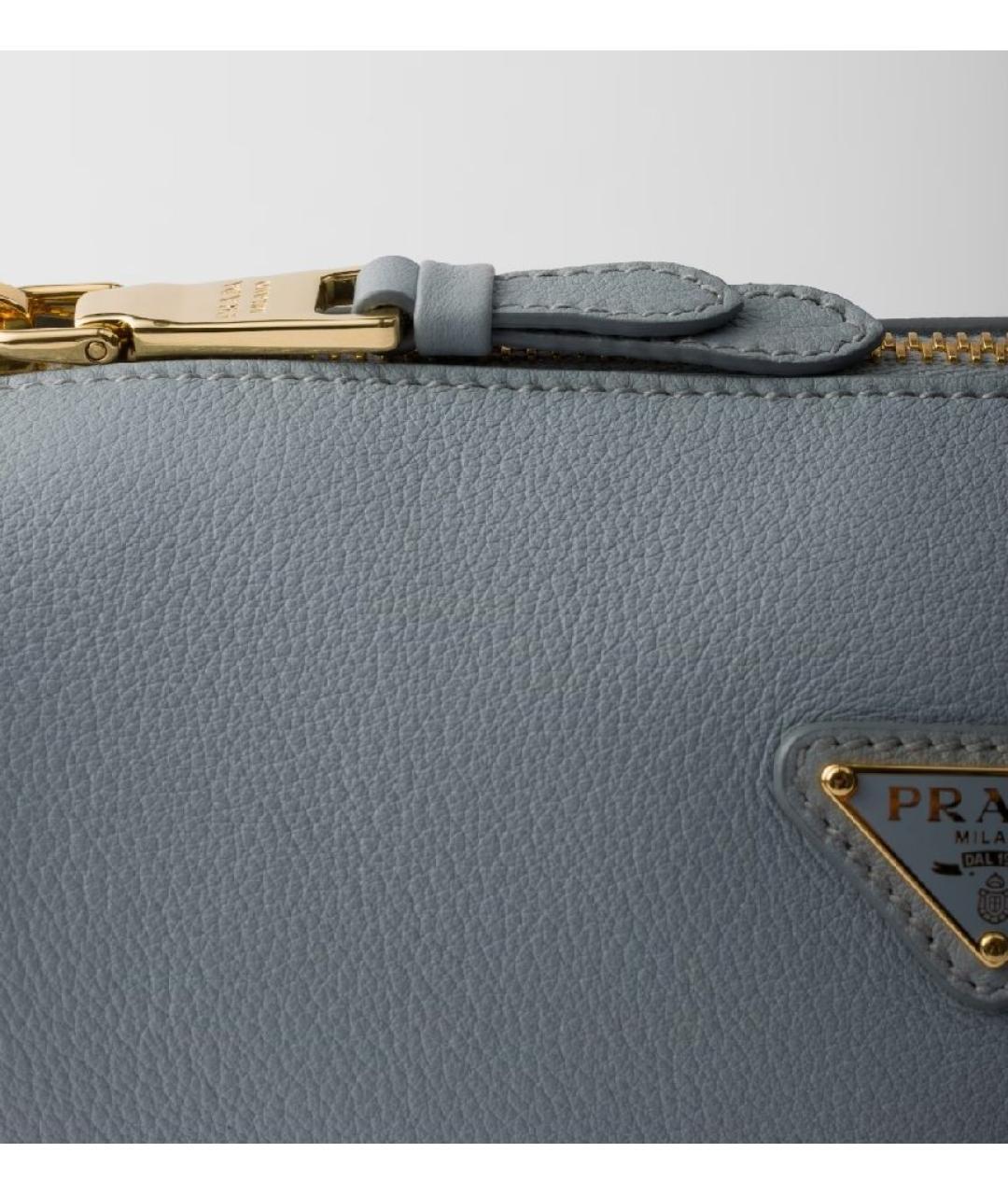 PRADA Голубая кожаная сумка через плечо, фото 5