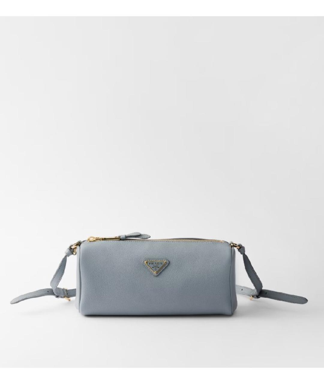 PRADA Голубая кожаная сумка через плечо, фото 10