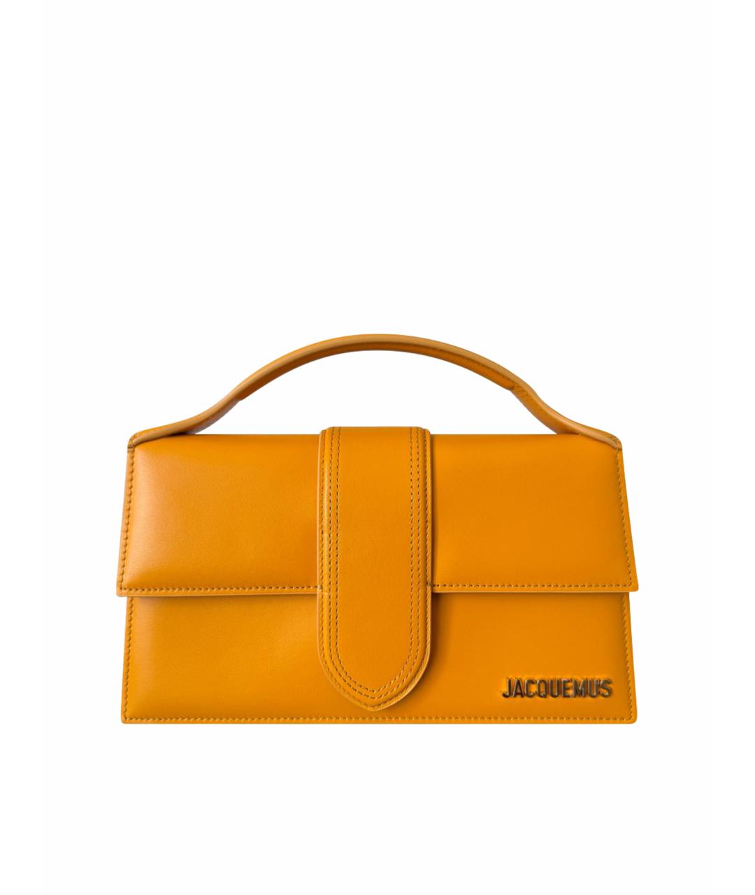 JACQUEMUS Желтая кожаная сумка через плечо, фото 1