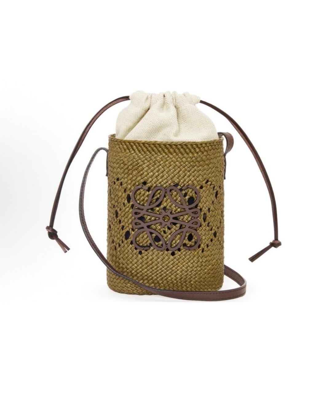 LOEWE Коричневая пляжная сумка, фото 8