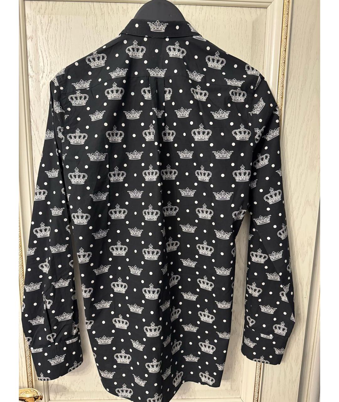 DOLCE&GABBANA Черная хлопковая кэжуал рубашка, фото 2