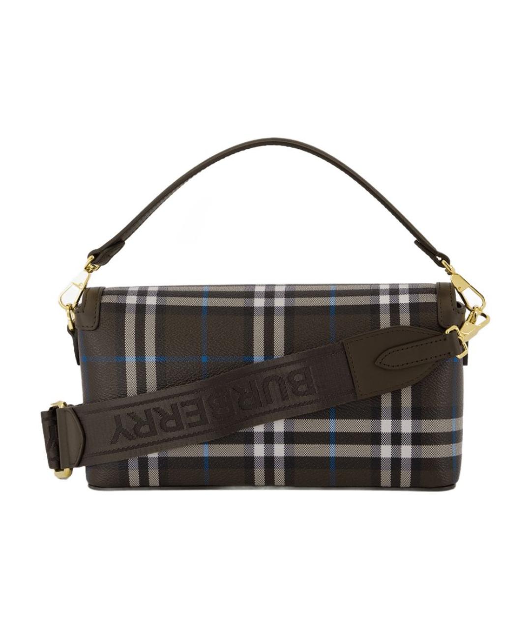 BURBERRY Коричневая сумка через плечо из искусственной кожи, фото 3