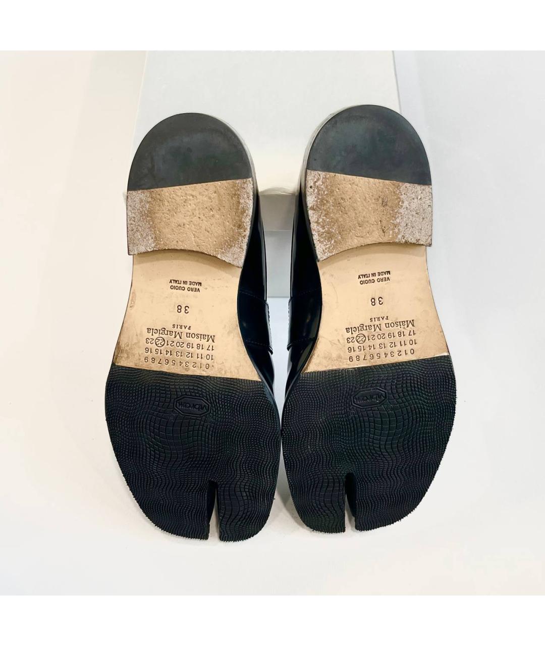 MAISON MARGIELA Черные лоферы из лакированной кожи, фото 7