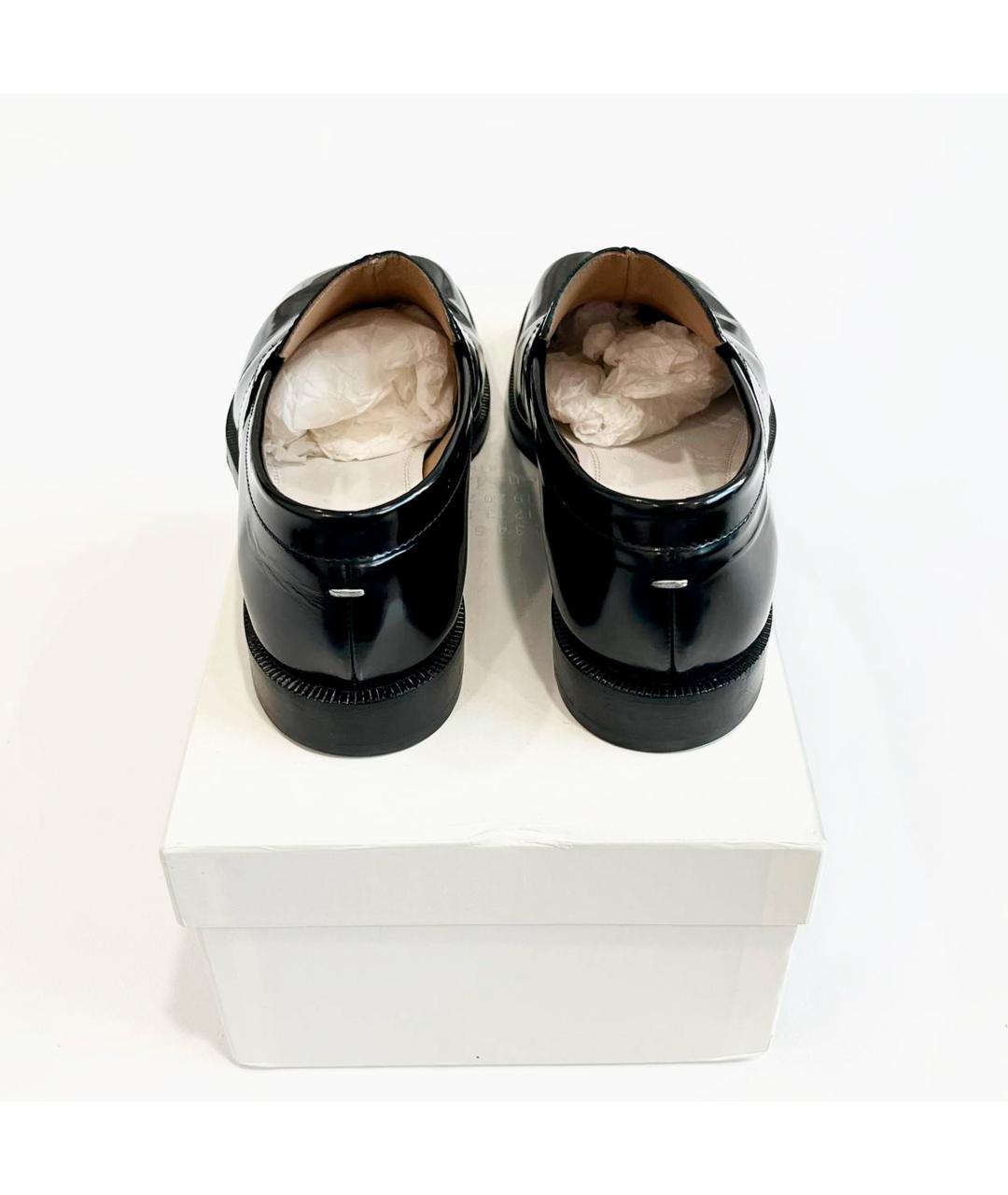 MAISON MARGIELA Черные лоферы из лакированной кожи, фото 4