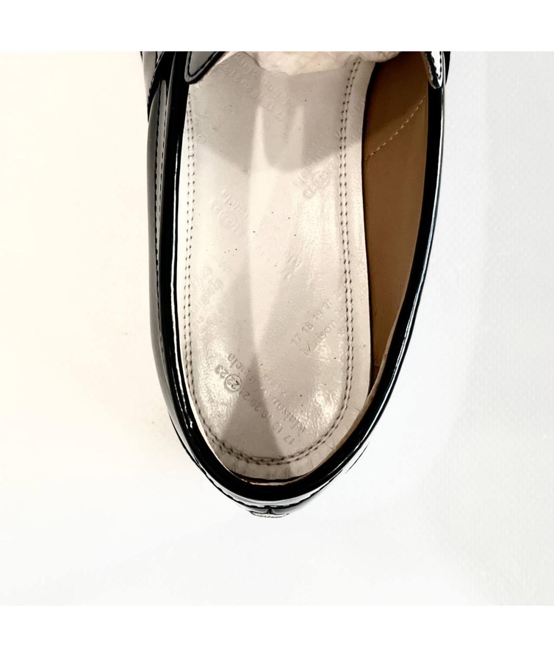 MAISON MARGIELA Черные лоферы из лакированной кожи, фото 5