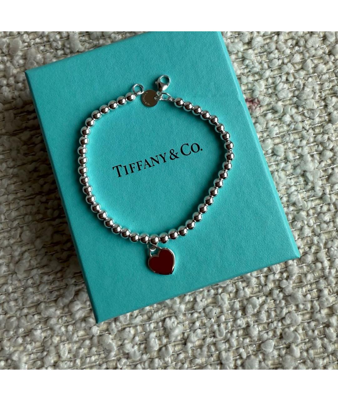 TIFFANY&CO Красный серебряный браслет, фото 4