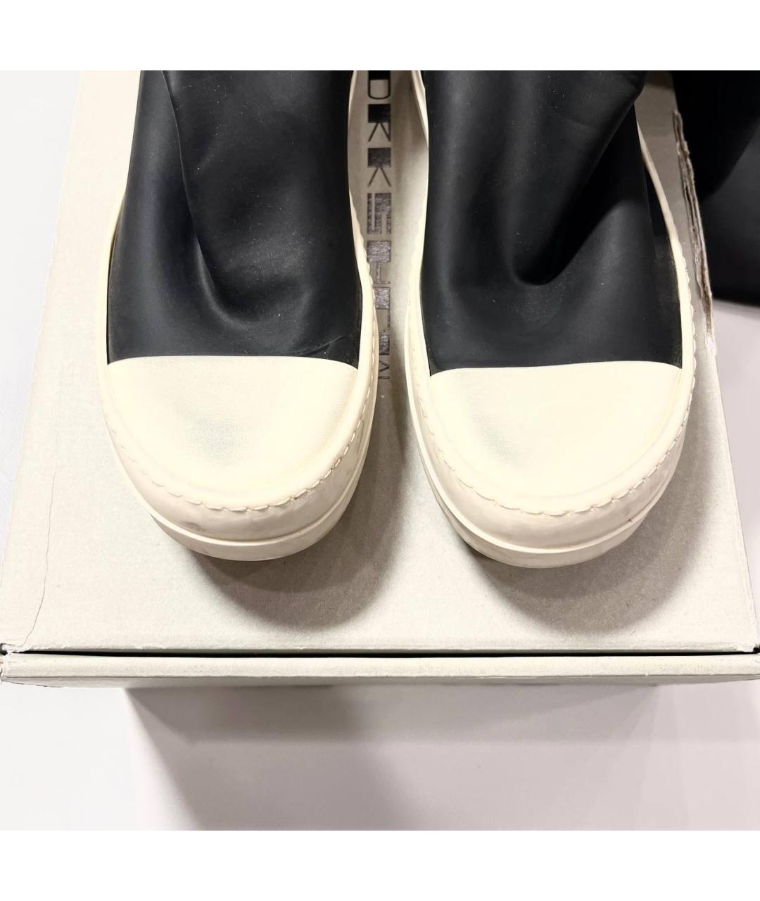 RICK OWENS DRKSHDW Черные резиновые ботфорты, фото 5