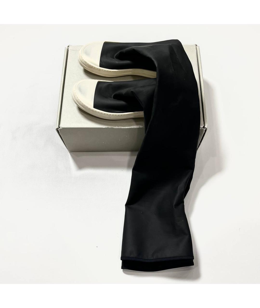 RICK OWENS DRKSHDW Черные резиновые ботфорты, фото 4