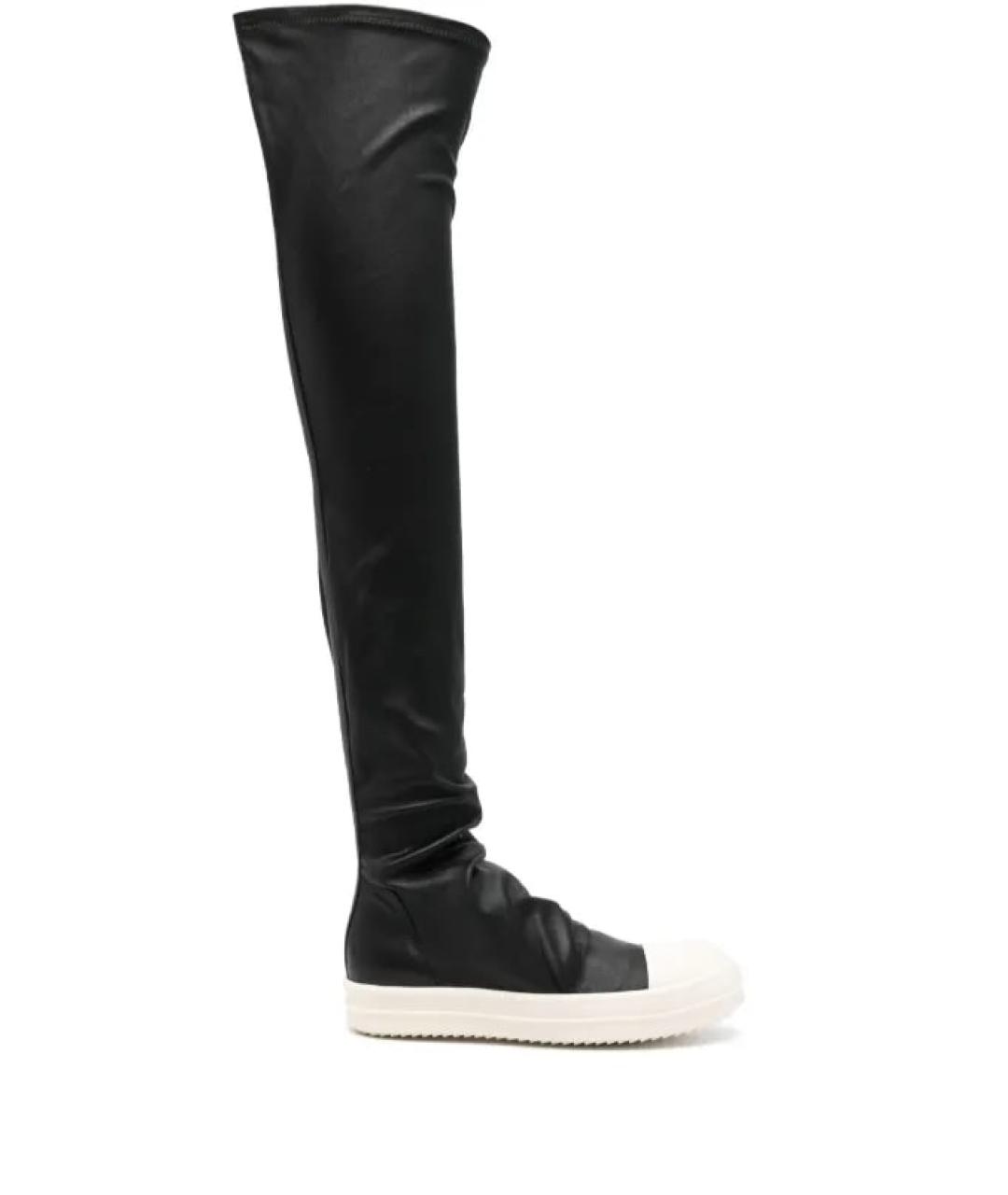 RICK OWENS DRKSHDW Черные резиновые ботфорты, фото 9