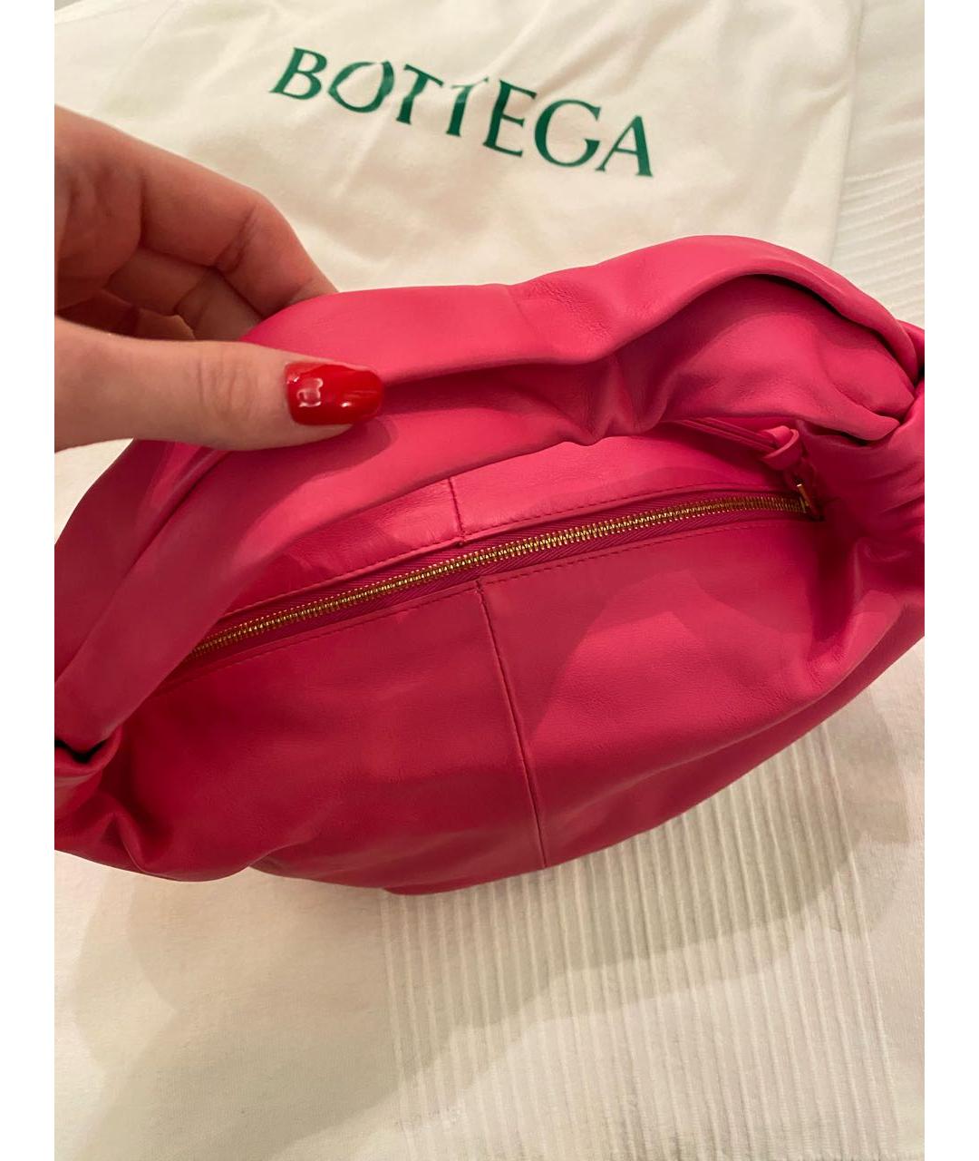 BOTTEGA VENETA Фуксия кожаная сумка через плечо, фото 4