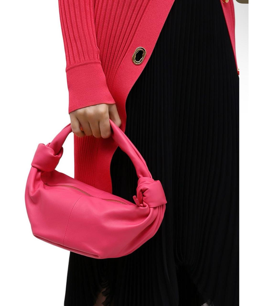 BOTTEGA VENETA Фуксия кожаная сумка через плечо, фото 8