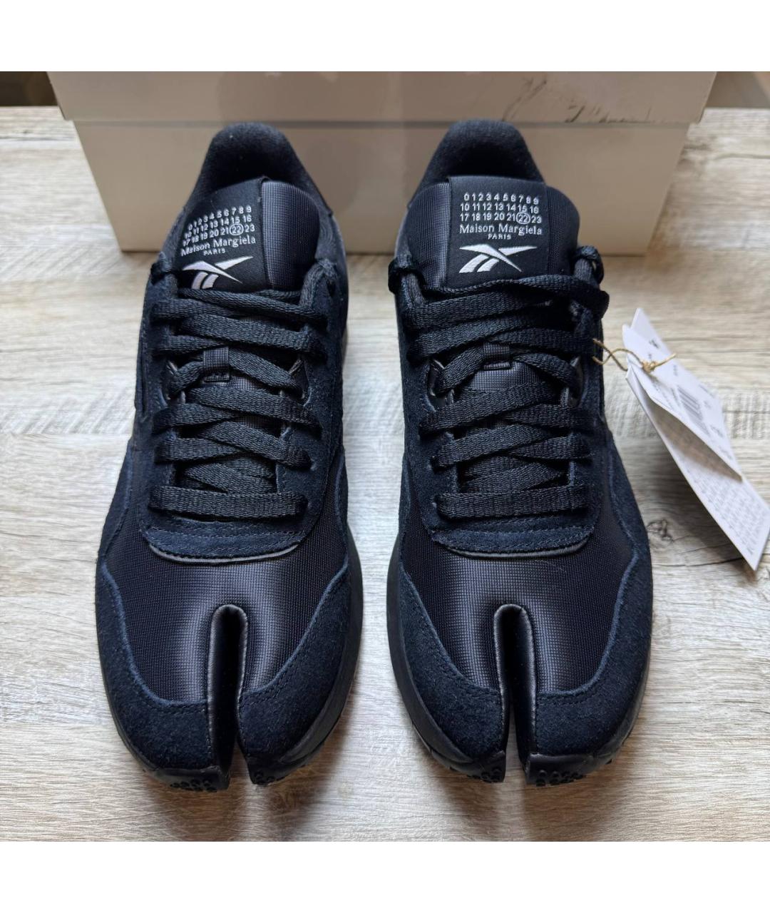 REEBOK Черные замшевые низкие кроссовки / кеды, фото 4