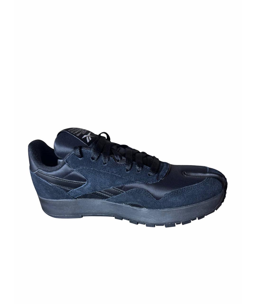REEBOK Черные замшевые низкие кроссовки / кеды, фото 1