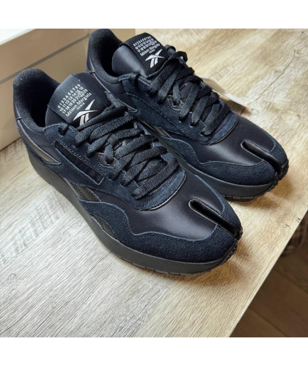 REEBOK Черные замшевые низкие кроссовки / кеды, фото 6