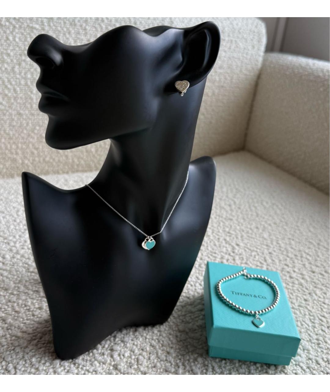 TIFFANY&CO Бирюзовый серебряный кулон, фото 4