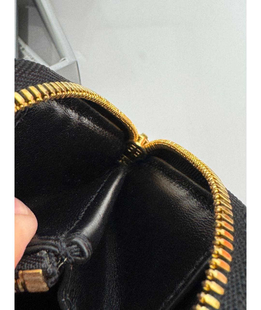 BALENCIAGA Черный кожаный кошелек, фото 8