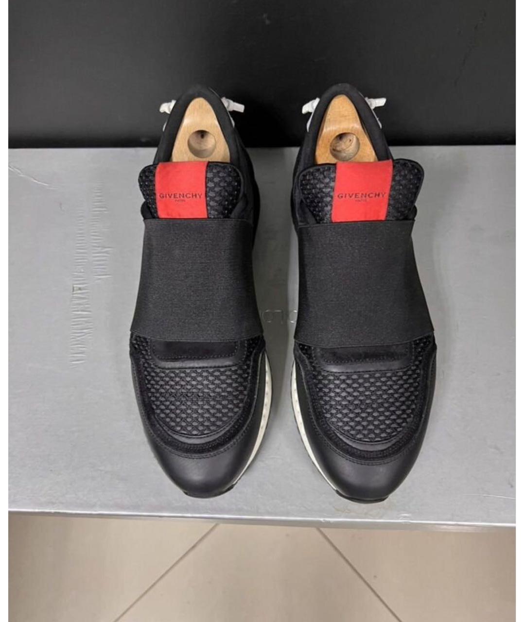 GIVENCHY Черные кожаные низкие кроссовки / кеды, фото 3