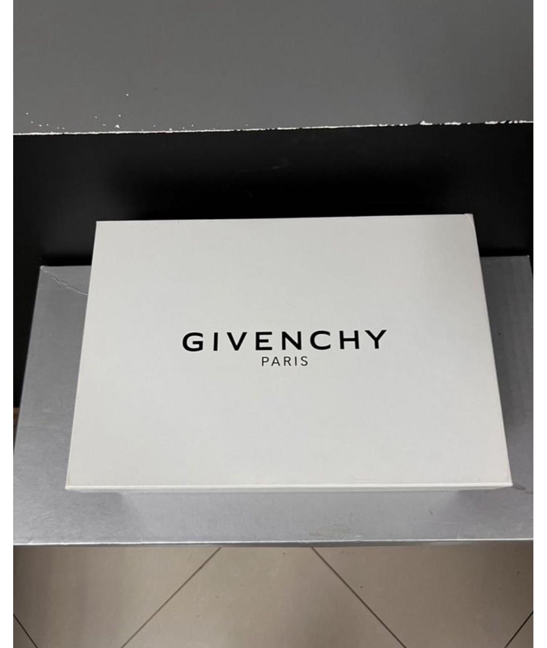 GIVENCHY Черные кожаные низкие кроссовки / кеды, фото 5