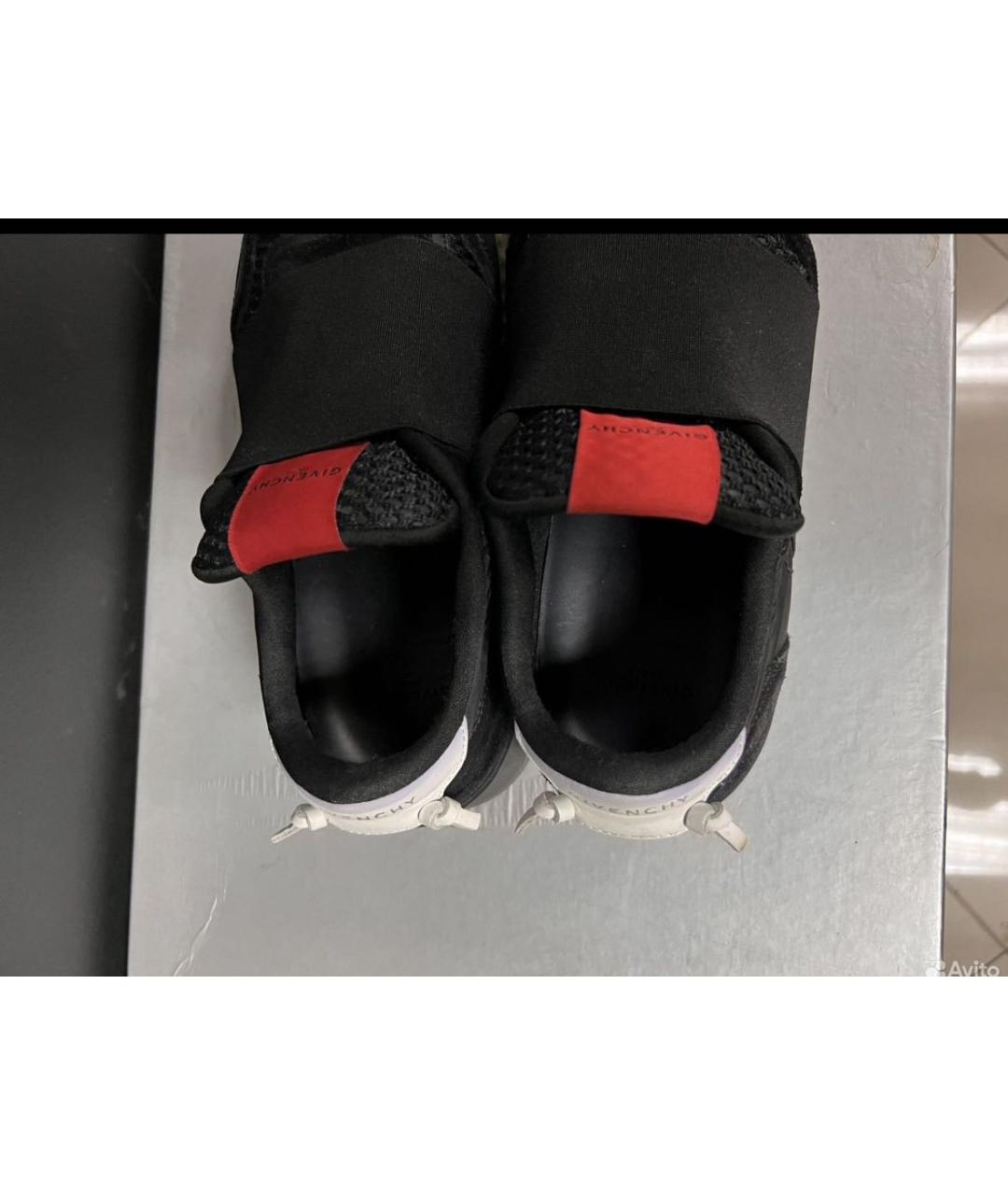 GIVENCHY Черные кожаные низкие кроссовки / кеды, фото 7