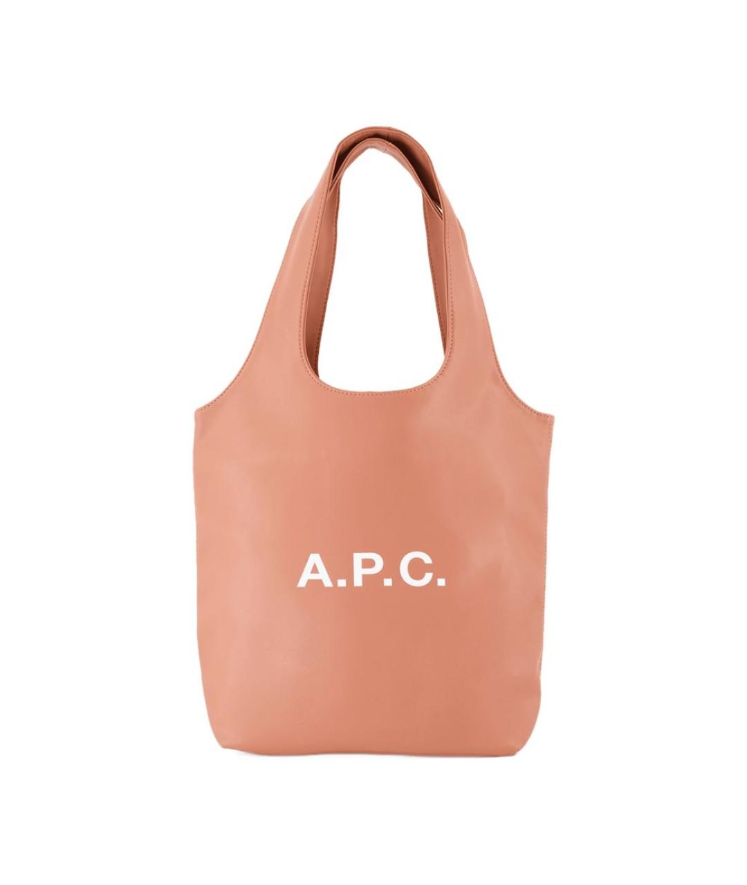 A.P.C. Розовая сумка тоут из искусственной кожи, фото 1
