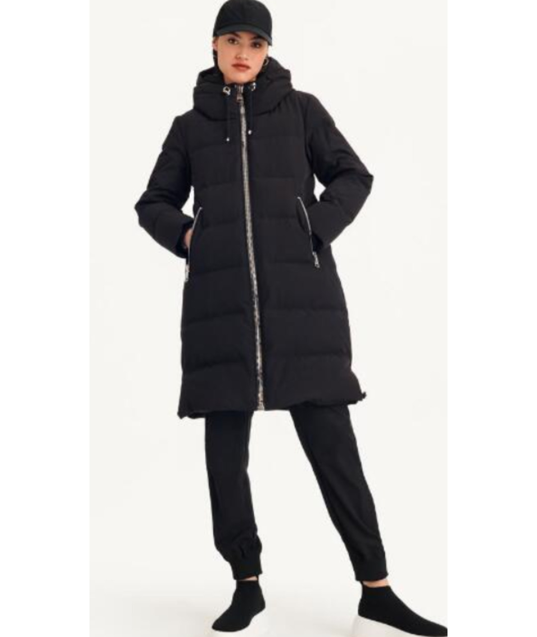 DKNY Черный пуховик, фото 2