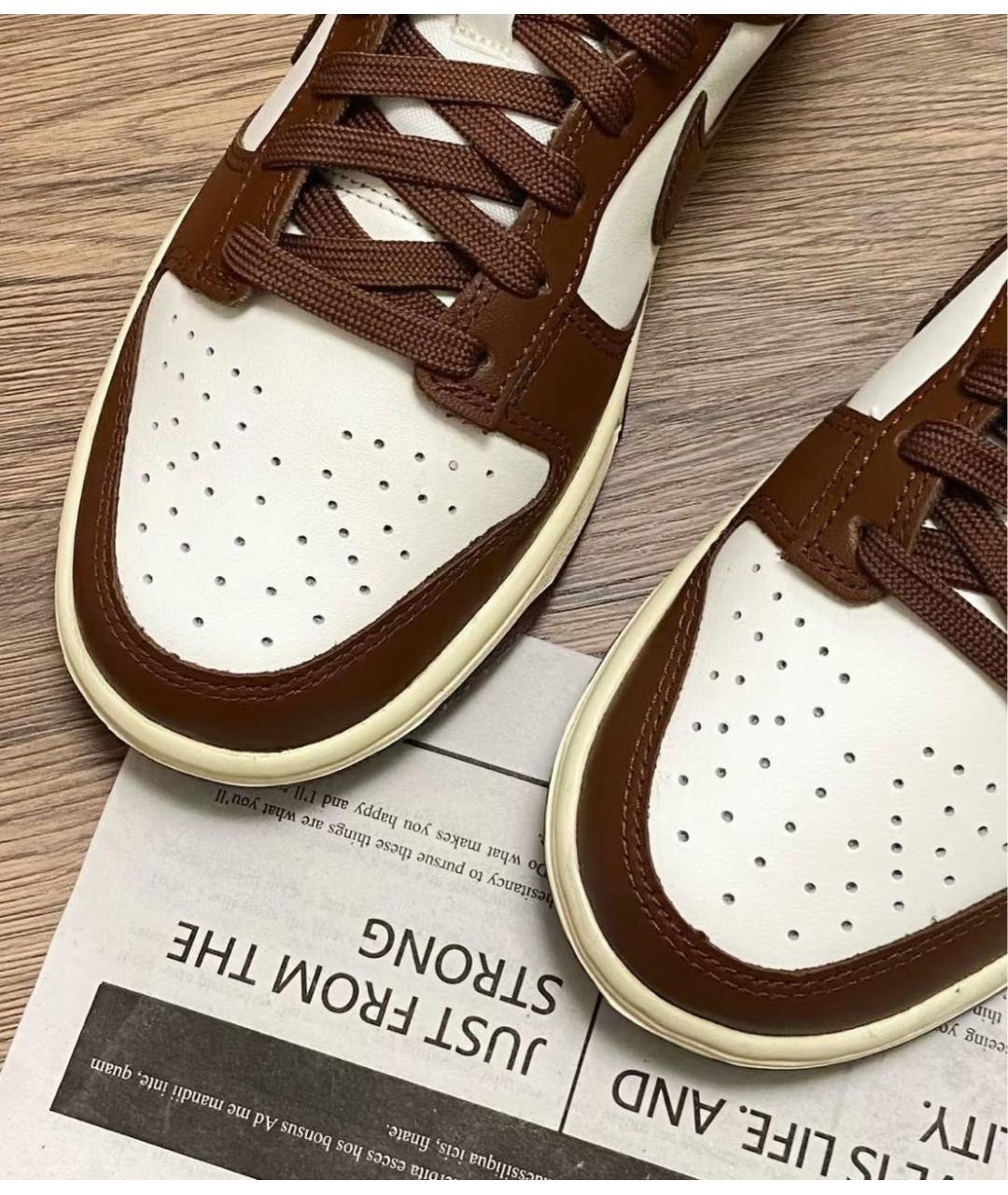 NIKE Коричневые кожаные кроссовки, фото 8