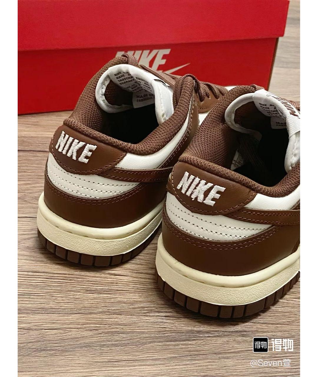 NIKE Коричневые кожаные кроссовки, фото 5