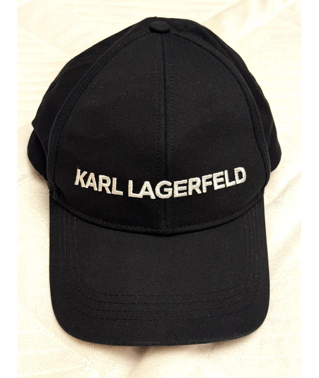 KARL LAGERFELD Черная хлопковая кепка, фото 5