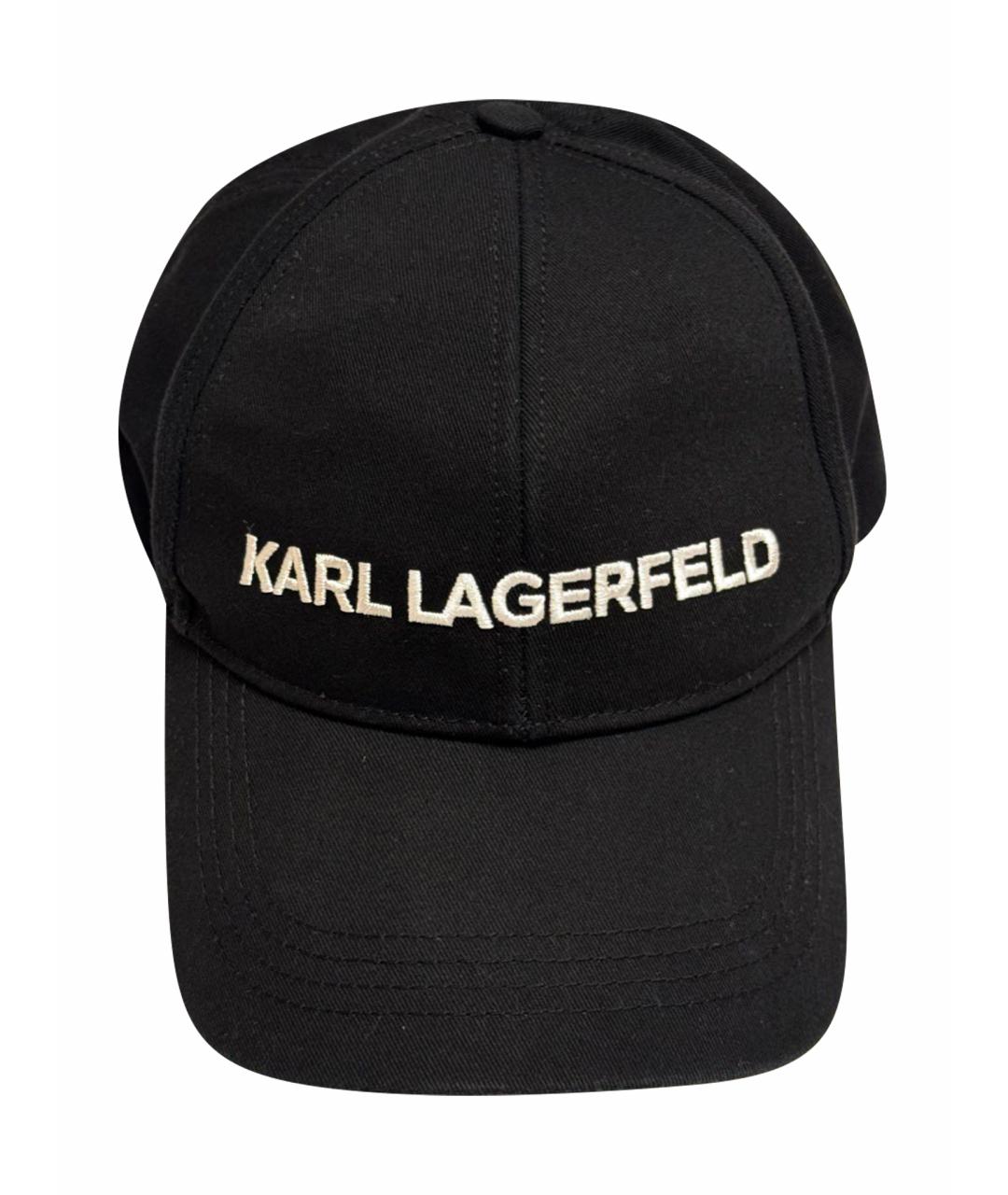 KARL LAGERFELD Черная хлопковая кепка, фото 1