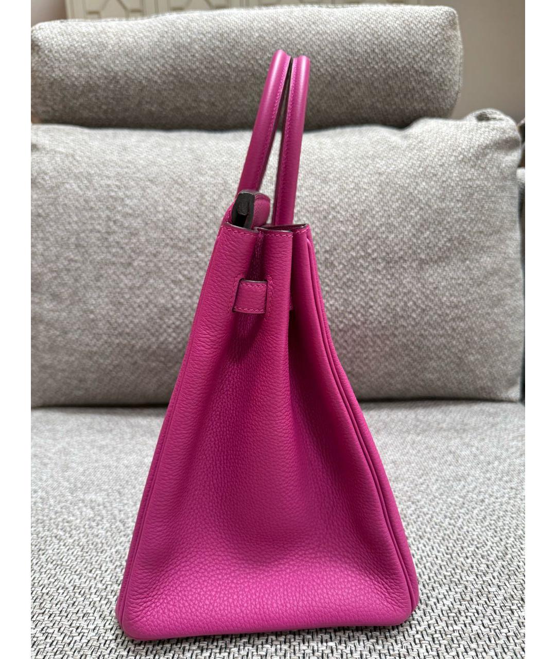 HERMES Розовая кожаная сумка тоут, фото 2