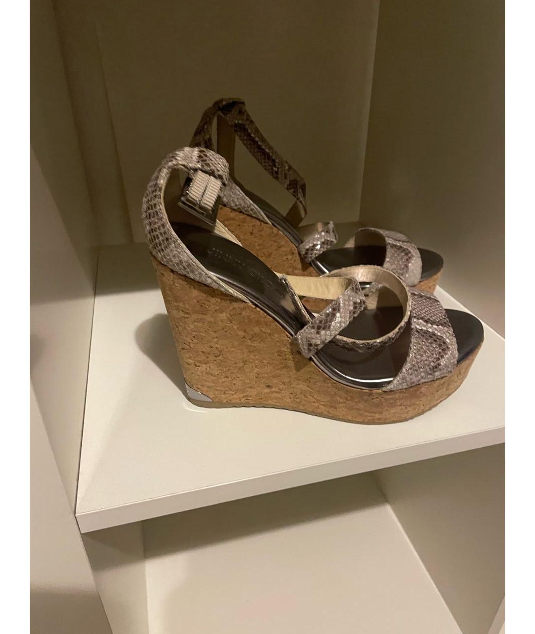 JIMMY CHOO Мульти кожаные босоножки, фото 6
