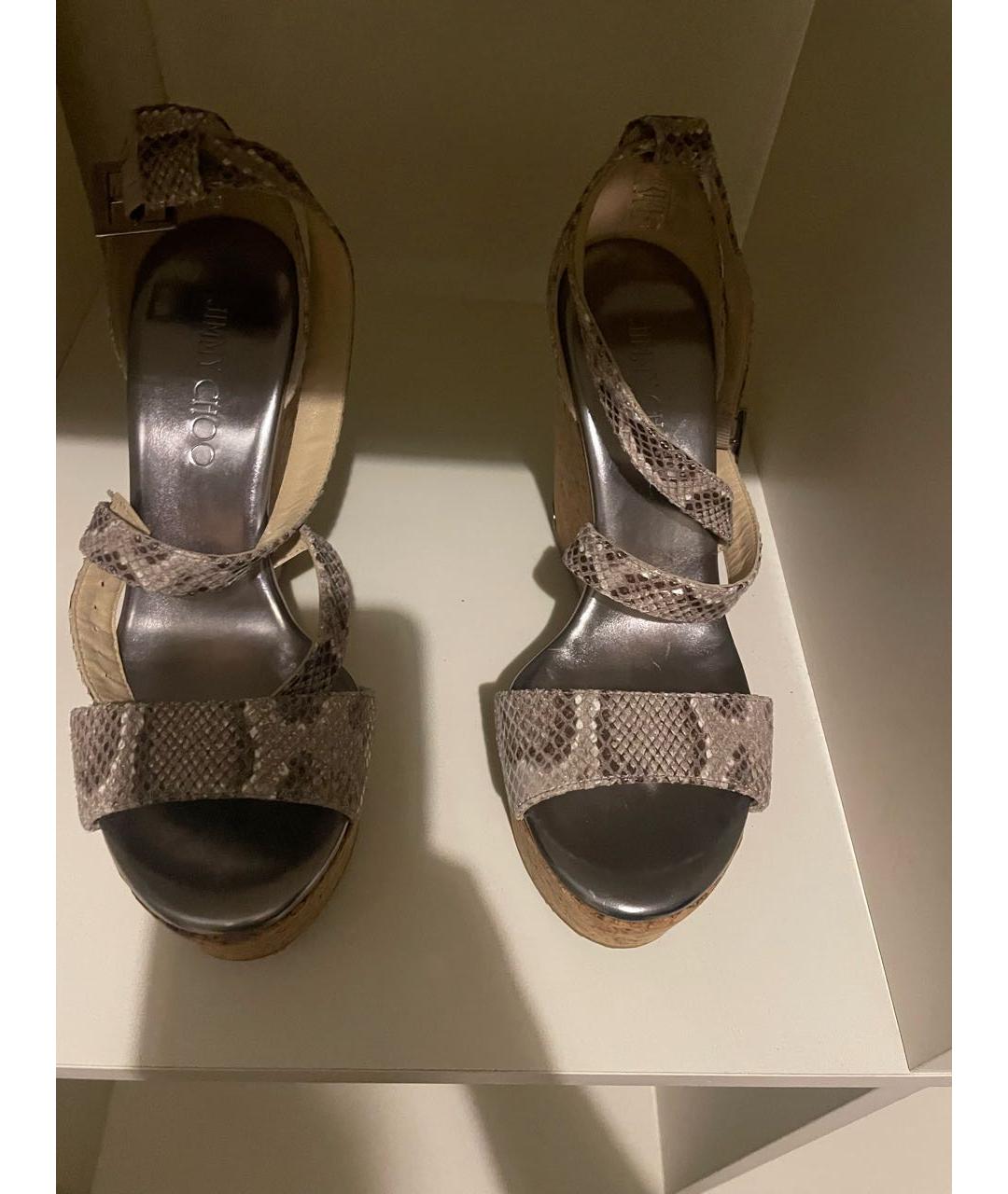 JIMMY CHOO Мульти кожаные босоножки, фото 3