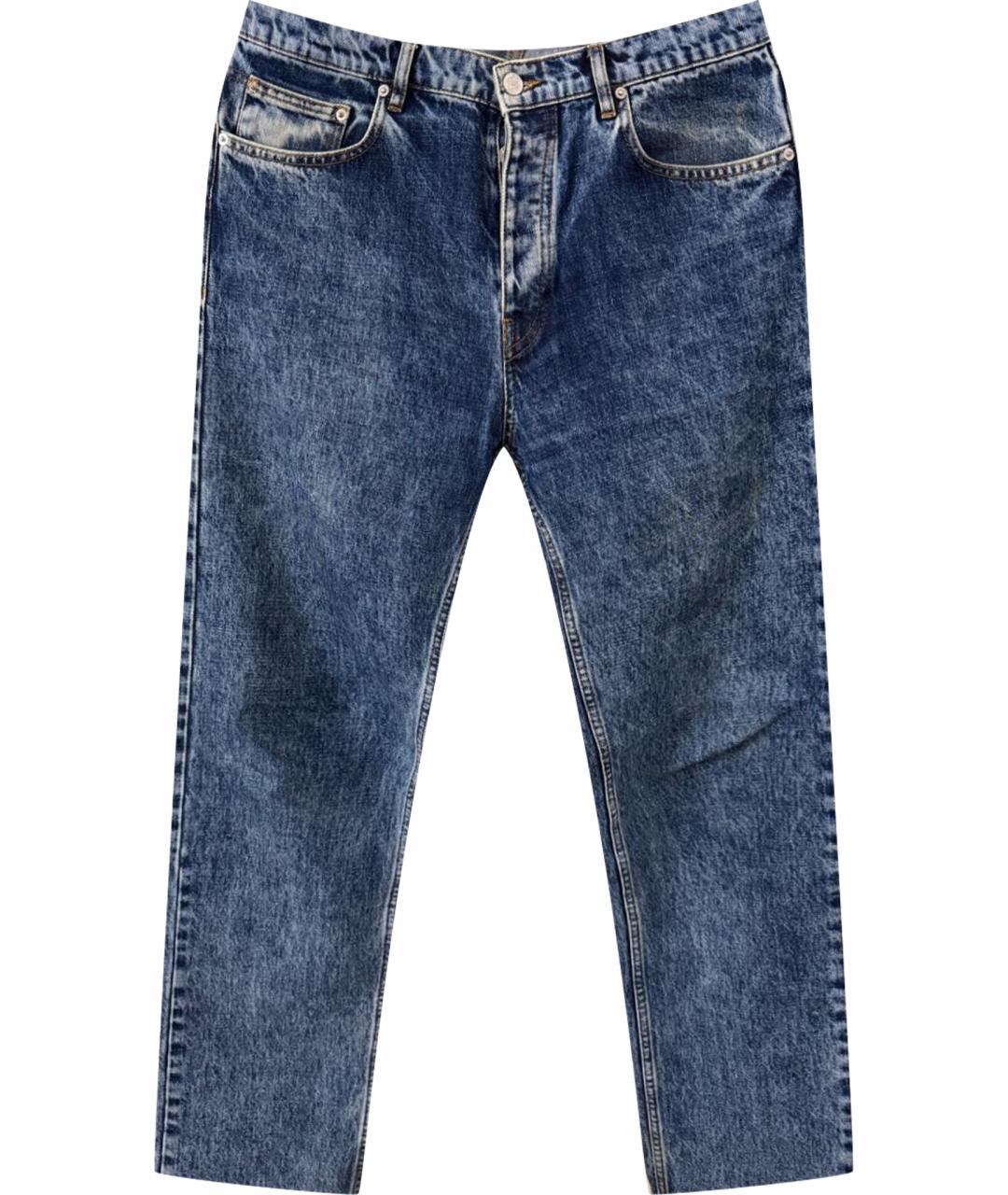 KENZO Голубые хлопковые прямые джинсы, фото 1