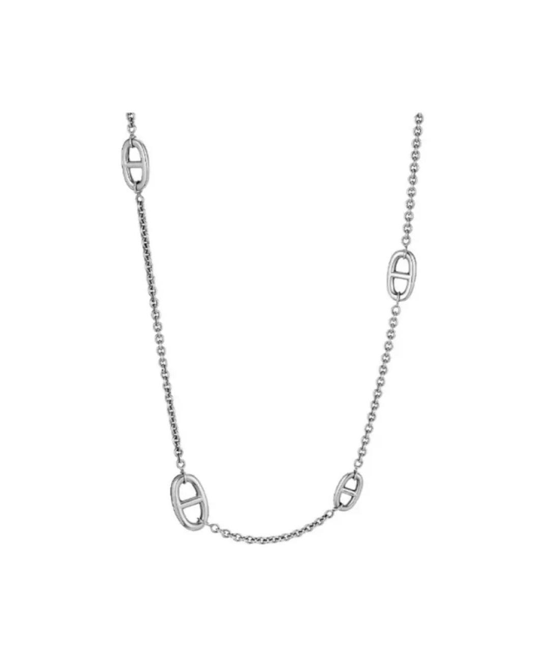 HERMES Серебряное серебряное колье, фото 1