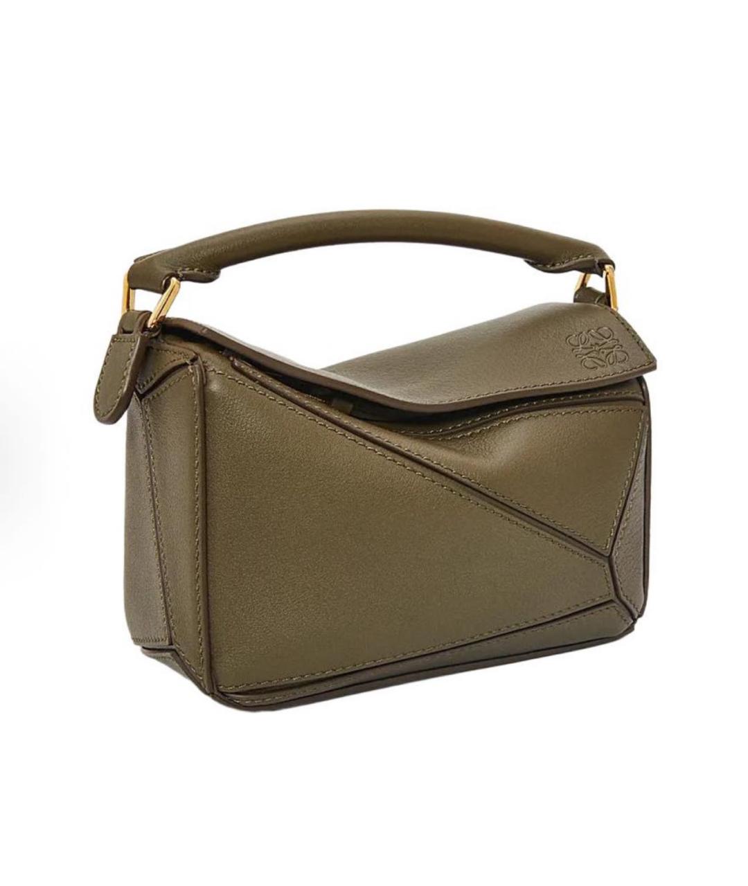 LOEWE Хаки кожаная сумка через плечо, фото 3