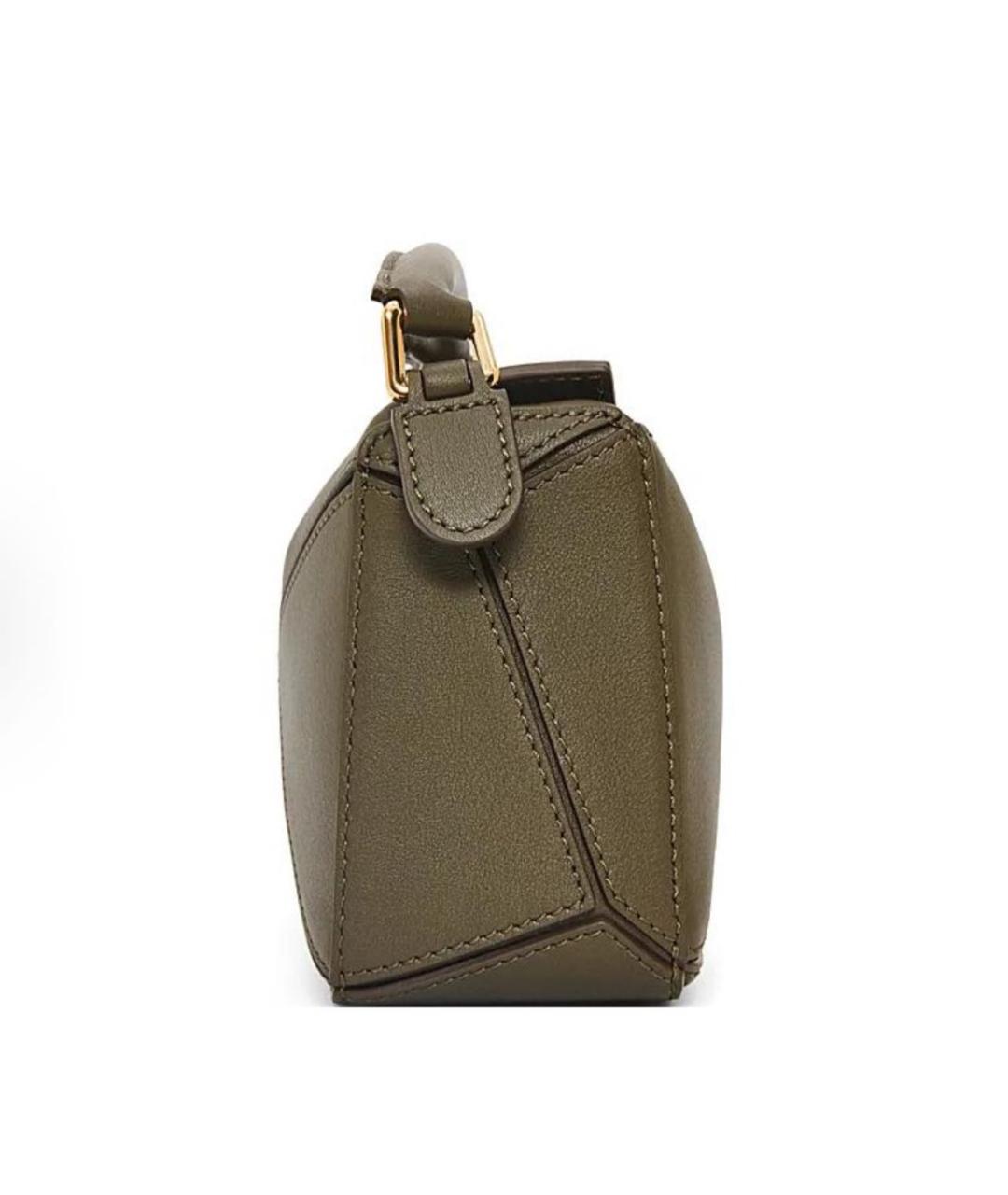LOEWE Хаки кожаная сумка через плечо, фото 4