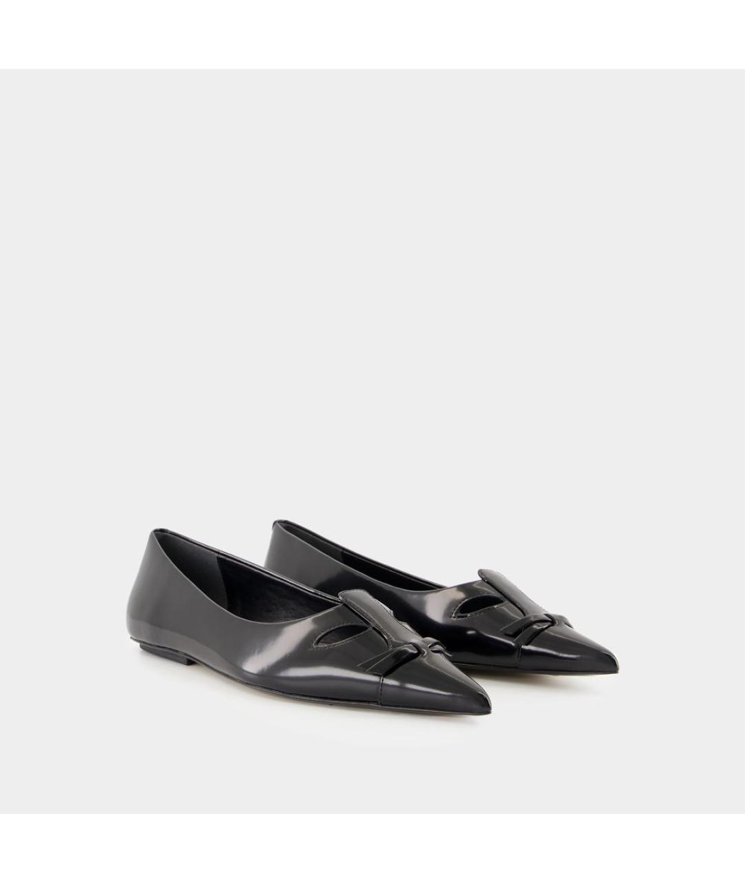 MARC JACOBS Черные кожаные балетки, фото 2