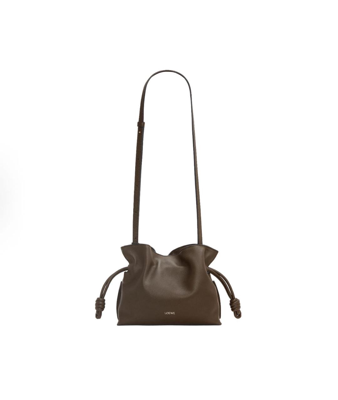 LOEWE Коричневая кожаная сумка через плечо, фото 2