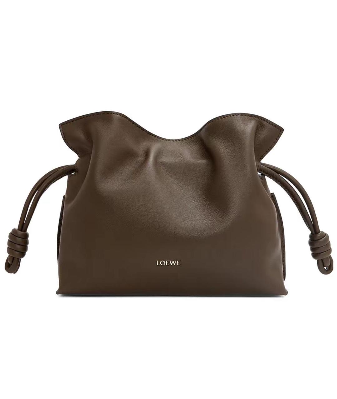LOEWE Коричневая кожаная сумка через плечо, фото 5