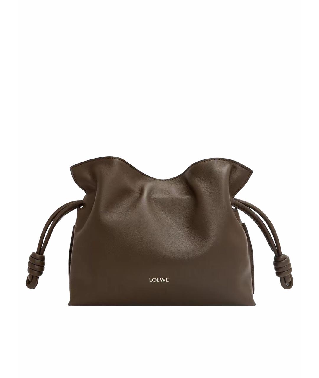 LOEWE Коричневая кожаная сумка через плечо, фото 1