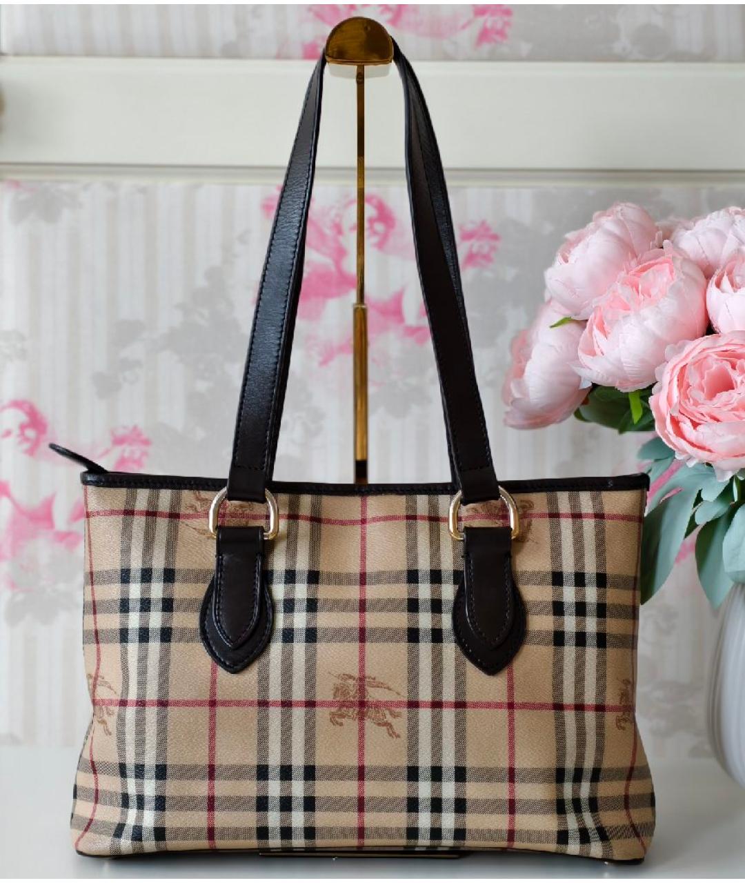 BURBERRY Бежевая сумка тоут, фото 9