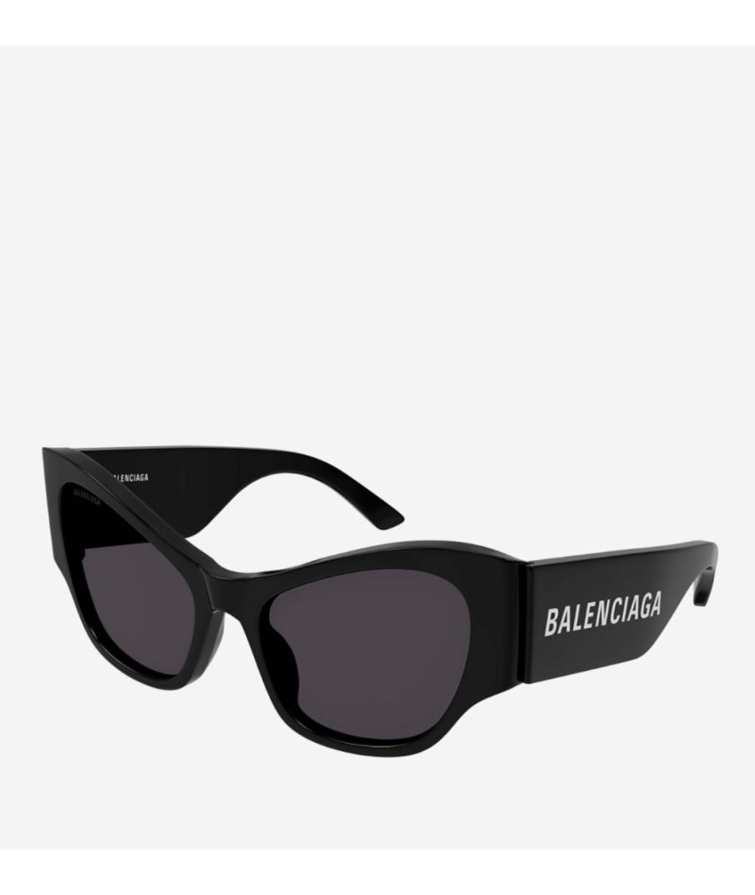 BALENCIAGA Черные пластиковые солнцезащитные очки, фото 8