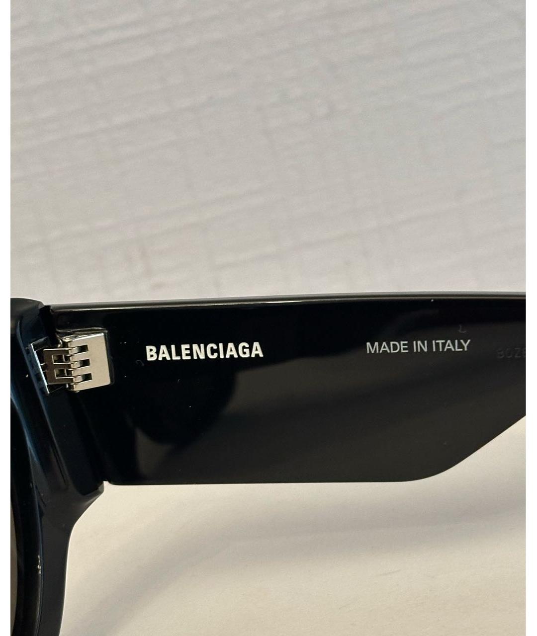 BALENCIAGA Черные пластиковые солнцезащитные очки, фото 5