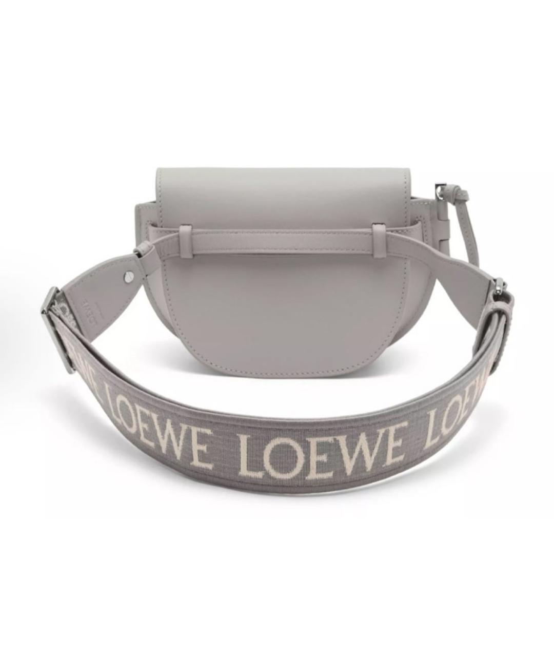 LOEWE Серая кожаная сумка через плечо, фото 4