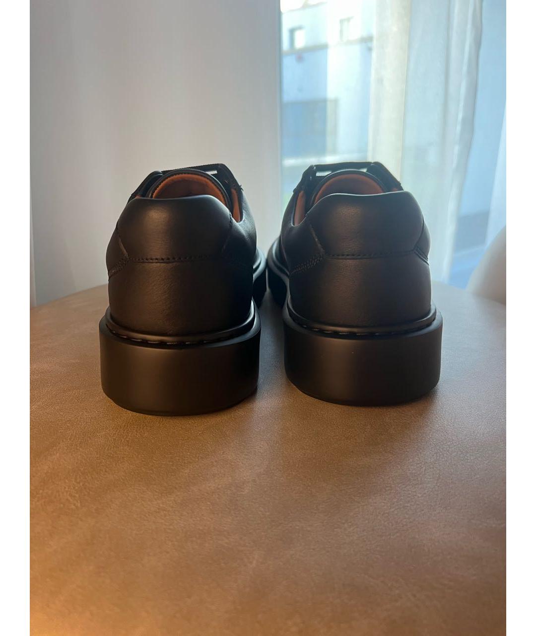 BALLY Черные кожаные низкие кроссовки / кеды, фото 4